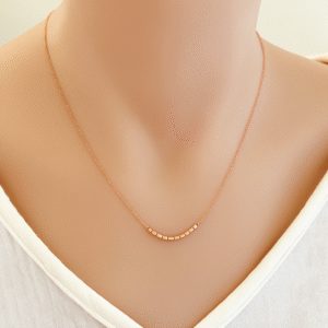 Morseketting Dames Rose Goud