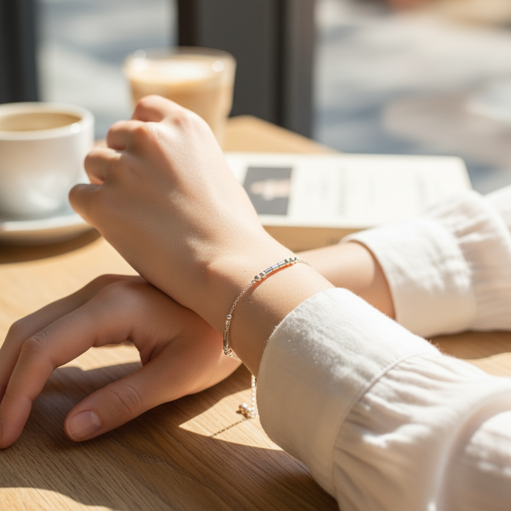 Morse Armband Dames Zilver