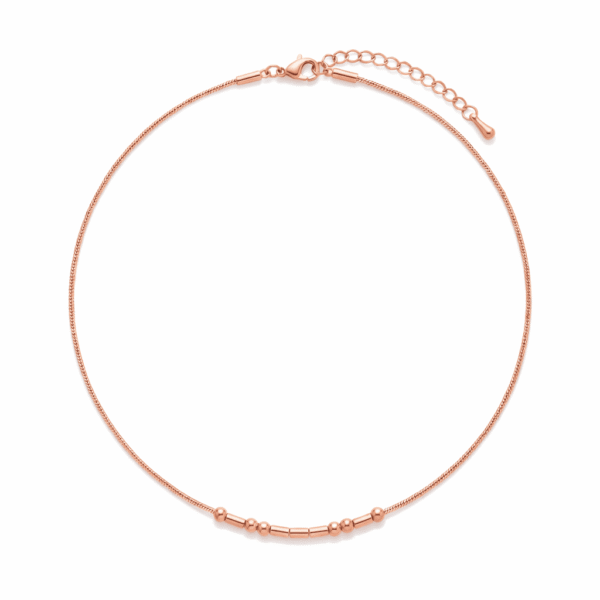 Morseketting Dames Roségoud