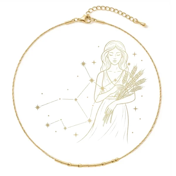morse-maagd-goud Morseketting Sterrenbeeld Maagd