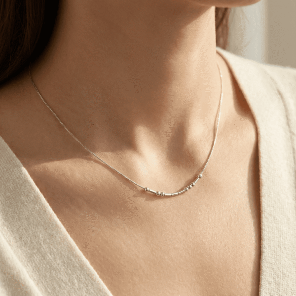 Morseketting Dames Zilver